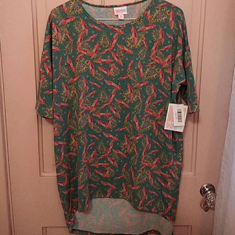 Irma XS Green Paisley Tunic Lularoe